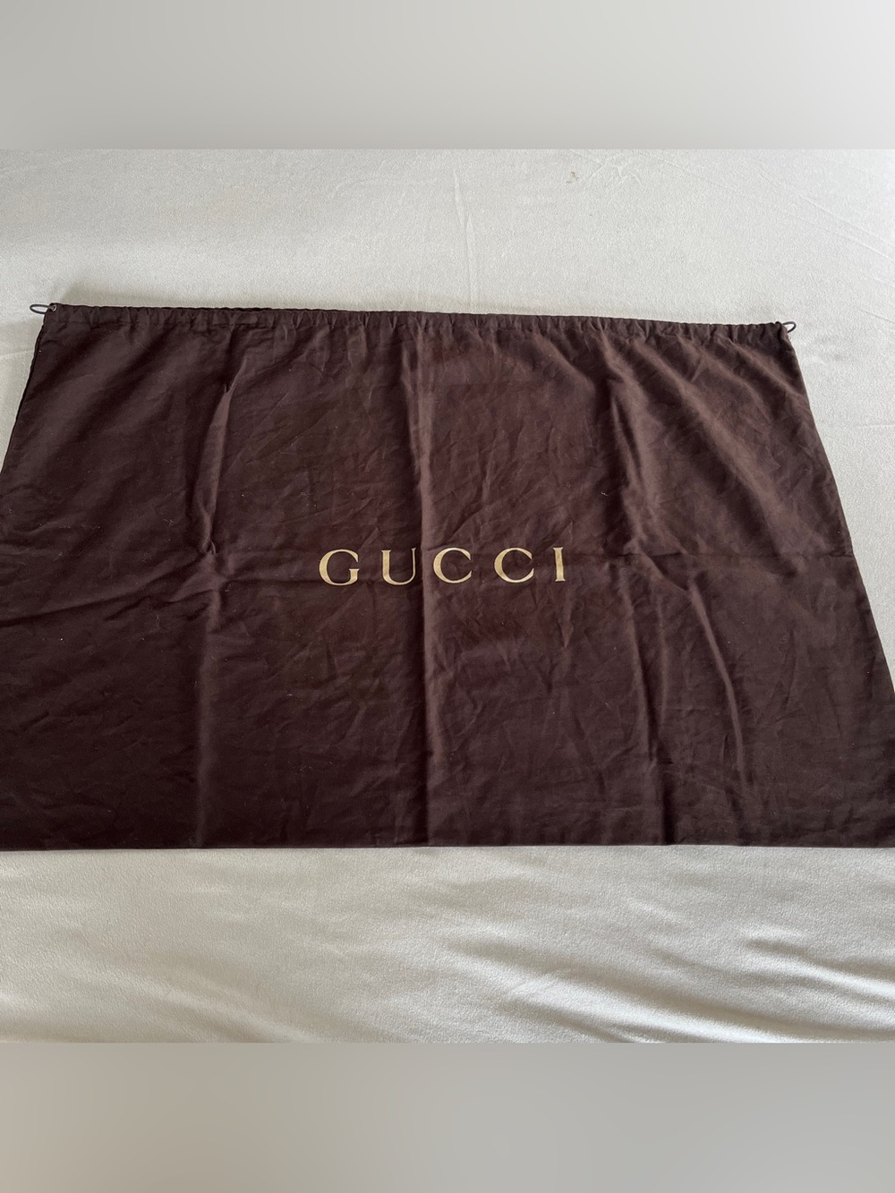 Authentic Gucci Large Brown Dust Bag Drawstring Storage Pouch